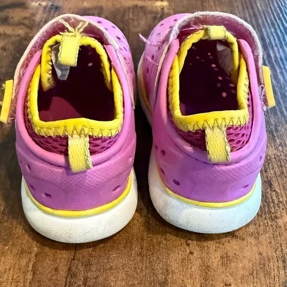London Fog Mud Puppies Water Play Shoes Pink and Yellow Size 5 - Picture 4 of 8
